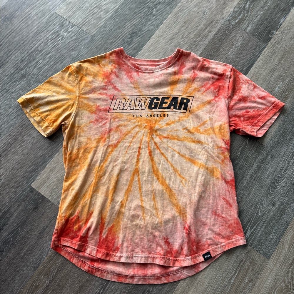 RAWGEAR Tie-Dye Bradley Martyn Short Sleeve Tee - Orange and Red